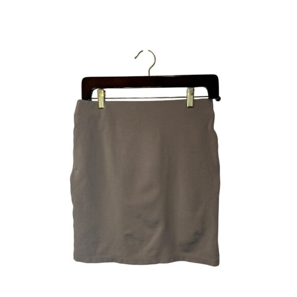 Talula tan grey mini skirt with asymmetrical hemline size S - Picture 2 of 3